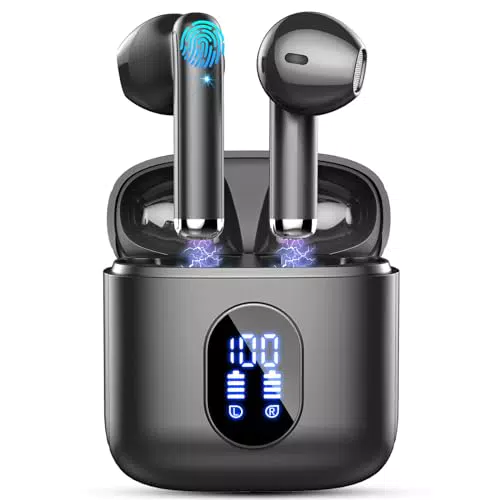 Bluetooth 5.4 Kabellose Kopfhörer mit ENC, IP7 Wasserdicht, 30 Std. Akku