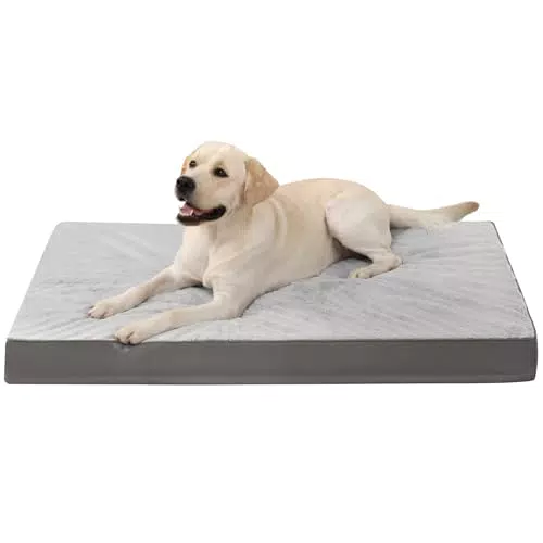 KSIIA Orthopädisches Hundebett für große Hunde, waschbar und wendbar