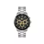 Lacoste Boston Herren Chronograph Quarz Uhr mit Edelstahlarmband