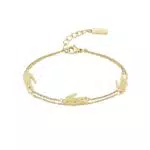 Lacoste Doppeltes Ketten-Armband Damen Kollektion CROCODILE mit Charms
