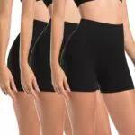 Leafigure High Waist Fitness Shorts Damen Blickdichte Radlerhose