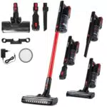 LEHMANN Akku Staubsauger 3-in-1 mit HEPA-Filter und LED-Bürste für Tierhaare