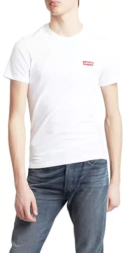 Levi's Herren 2-Pack Crewneck Graphic Tee T-Shirt, Sportswear White/Mineral Black