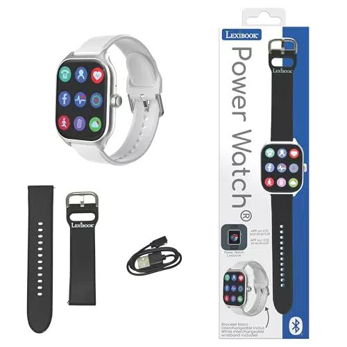 Lexibook Power Watch – Smartwatch für iOS und Android mit Fitness-Coach und Gesundheitsüberwachung