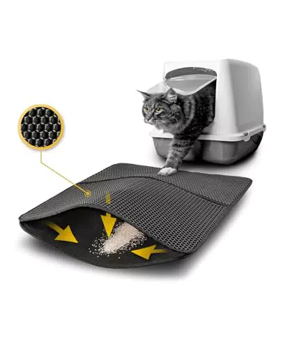 Lionto Katzenstreumatte mit Anti-Rutsch-Beschichtung für Katzentoiletten