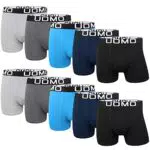 Herren Retroshorts Boxershorts aus Baumwolle - Klassisches Design - Schwarz, Grau, Navy
