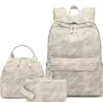 LOIDOU Rucksack für Teenager Mädchen mit Lunchpaket und Federmäppchen