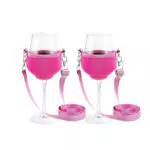 LUMOOM Weinglashalter zum Umhängen – Tragbare Halterung für Feste und Partys