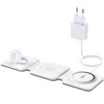 Apple MagSafe Ladestation - 3-in-1 kabelloses Ladegerät für iPhone und Apple Watch