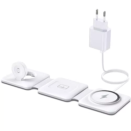 Apple MagSafe Ladestation - 3-in-1 kabelloses Ladegerät für iPhone und Apple Watch
