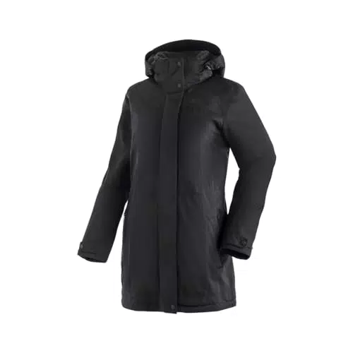 Maier Sports Damen Lisa 2.1 Mantel, Wintermantel mit abnehmbarer Kapuze