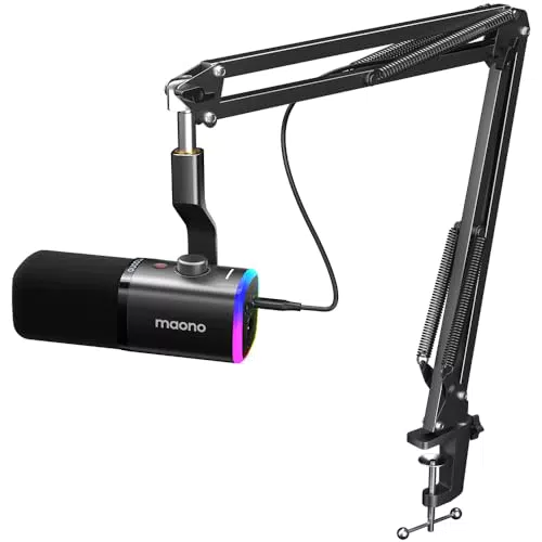 MAONO PD100XS Streaming Mikrofon mit Arm für Podcast und PC Gaming