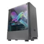 Mars Gaming MCN2 ATX Gaming PC Gehäuse mit vollem Seitenfenster und Doppelkammer Design