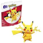 Mega Construx Pikachu Figur, 10 cm, beweglich, kompatibel mit Bausets, ab 7 Jahren