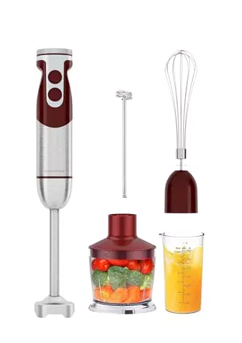MegaWise Pro 5-in-1 Stabmixer, 400 W, 12 Geschwindigkeiten, Titanverstärkung