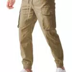 Meilicloth Herren Cargohose Lang Baumwolle Baggy Stretch Jogginghose Casual