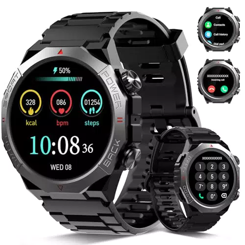 Militär Smartwatch mit 1.39'' HD Display, IP68 wasserdicht, 110+ Sportmodi