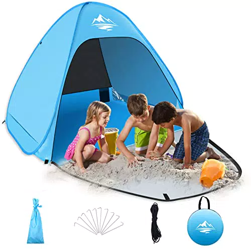 Mimajor Pop Up Strandmuschel - Automatisches Sonnenschutz Zelt für Familien am Strand