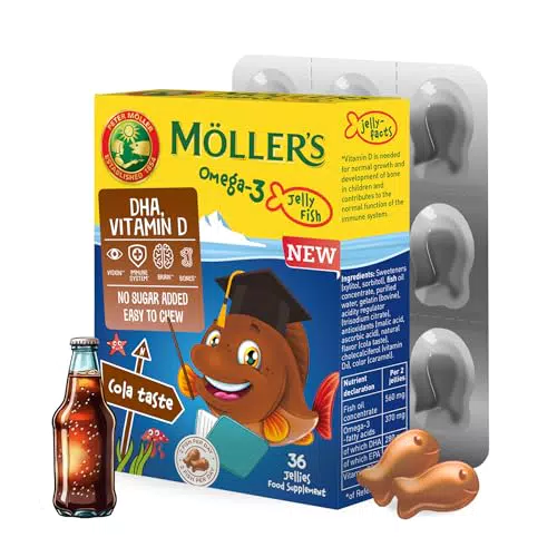 Möller's Omega 3 Kapseln für Kinder - Natürlicher Fischtran mit DHA und EPA