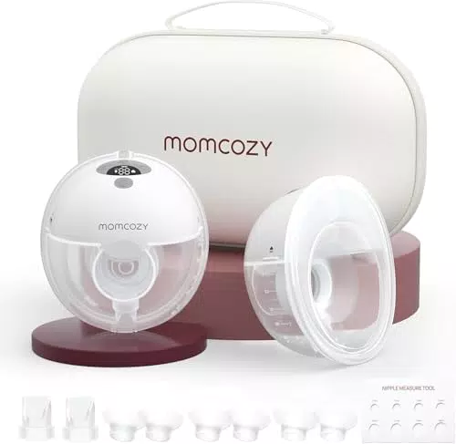 Momcozy M5 Elektrische Milchpumpe Tragbar, Freihändig, Doppelmilchpumpe