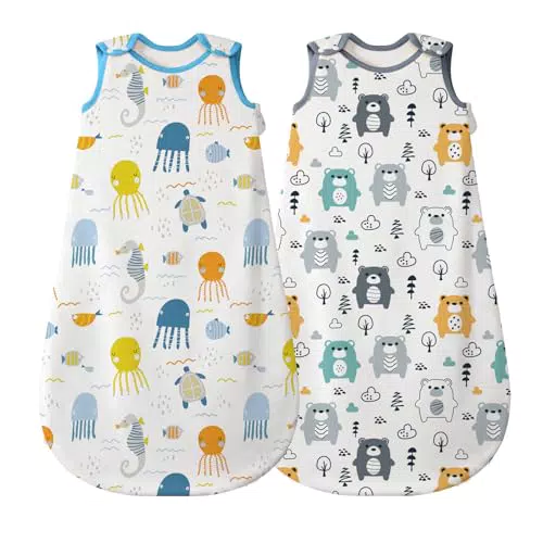 Mosebears Baby Schlafsack Sommer 0,5 tog, tragbare Decke ohne Ärmel für Kinder