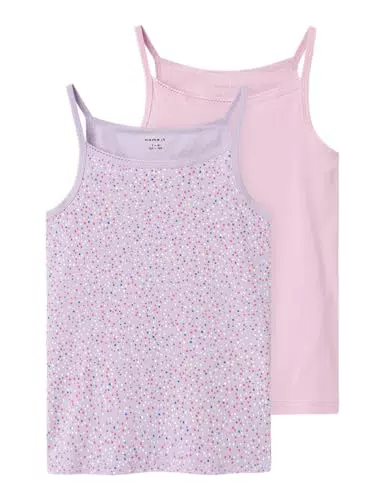 NAME IT NKFSTRAP Top für Mädchen - Hochwertiges Unterhemd im Doppelpack
