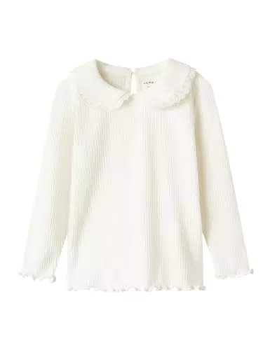 Name it mini Mädchen Nmfbaila Ls Top, Cloud Dancer