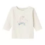 NAME IT Baby - Mädchen Nbflolai Ls Box Top, Jet Stream