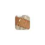 Nelytiya Armband Damen – 18K Vergoldet Edelstahl Armreif Stapelbar Schmuck Set