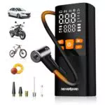 NEVERLAND Elektrische Luftpumpe 150 PSI - Tragbarer Akku Kompressor für Auto und Fahrrad
