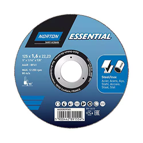 Norton Trennscheibe 125x1,6x22,23mm Typ 41 für Winkelschleifer