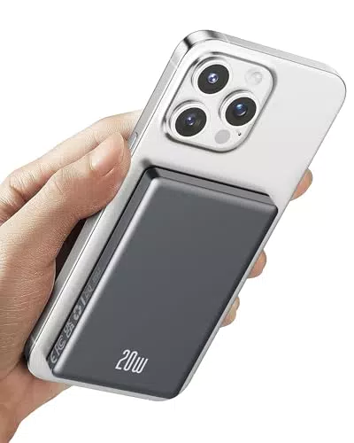Ntaanoo Magnetische Powerbank 10000mAh, kabelloses 20W PD Schnellladung für iPhone