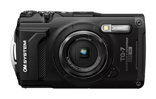 OM SYSTEM Tough TG-7 Digitalkamera – wasserdicht, stoßfest, 4K-Video, Makromodi
