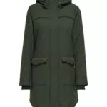 ONLY Damen Softshelljacke OnlMaastricht Kurz-Mantel mit Kapuze 15192522 black