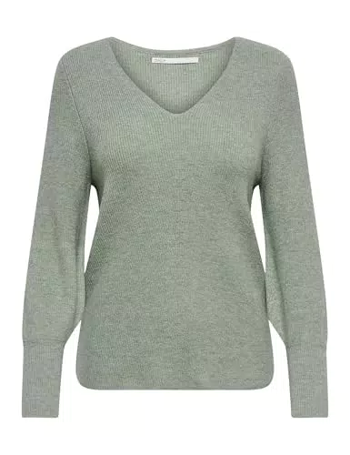 ONLY Strickpullover mit langem V-Ausschnitt für Damen