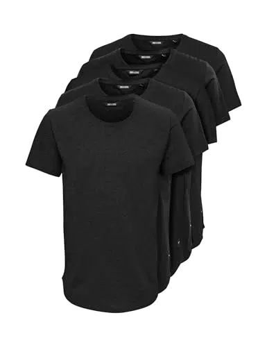 ONLY & SONS Onsmatt Longy Ss Tee Herren – Kurzarm T-Shirt aus Jersey