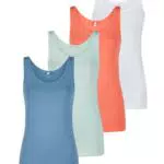 ONLY Tank Top Damen Baumwolle Stretch Slim Fit Onllive LUV Ärmellos Basic Shirt