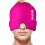 ONLYCARE Kühlmaske für Migräne und Kopfschmerzen mit 360° Gel Surround Pads