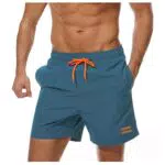 Ougelebo Herren Badehose Kurz Schnelltrocknend mit Reißverschlusstasche