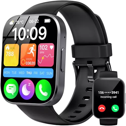 OUKITEL Smartwatch mit 1,91'' HD Touchscreen, Telefonfunktion und 140+ Sportmodi