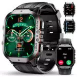 OUKITEL Smartwatch Herren, Militär Fitnessuhr mit Telefonfunktion und 120+ Sportmodi