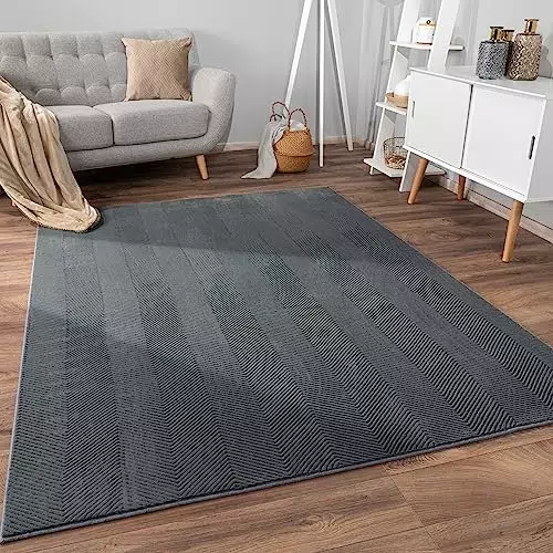 Paco Home Teppich Kurzflor rutschfest im skandinavischen Boho Design 3D Effekt