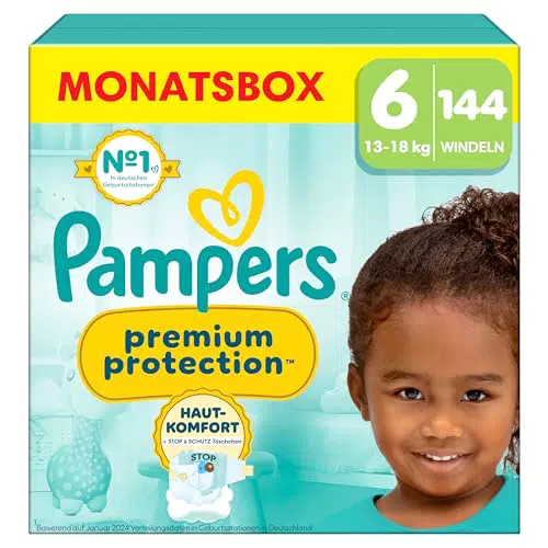 Pampers Premium Protection Windeln Größe 4 - Doppelter Schutz für Hautkomfort