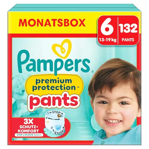 Pampers Baby-Dry und Premium Protection Windeln Pants Größe 4 Monatsbox