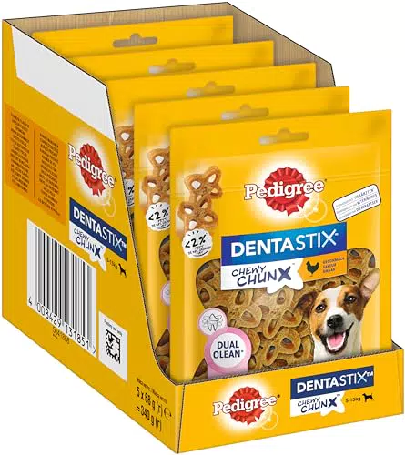 Pedigree Dentastix Chewy Chunx Zahnpflegesnacks für kleine Hunde mit Huhn