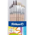 Pelikan Pinsel Starter-Set – 5 Haar- und 5 Borstenpinsel für kreative Projekte
