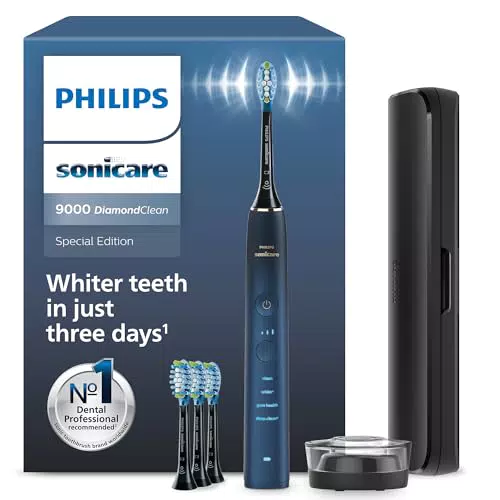 Philips Sonicare DiamondClean HX9911/79 – Elektrische Schallzahnbürste mit 4 C3 Bürstenköpfen