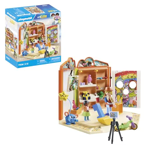 PLAYMOBIL MyLife Spielwarenladen für Kinder ab 5 Jahren mit Gamingecke und Fotowand