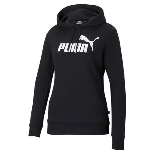 PUMA Damen Ess Logo Hoodie Tr Sweatshirt, Black, X