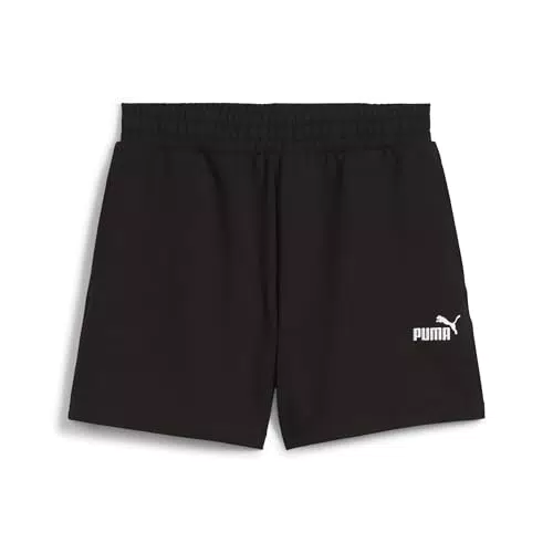 PUMA ESS Small No. 1 Logo 4” Leichte High-Waist Shorts für Damen